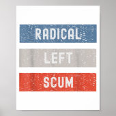 Radical Left S Funny Sarcastic Quote  Poster (Vorne)