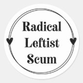 Radical Leftist Scum sticker sheet (Vorderseite)