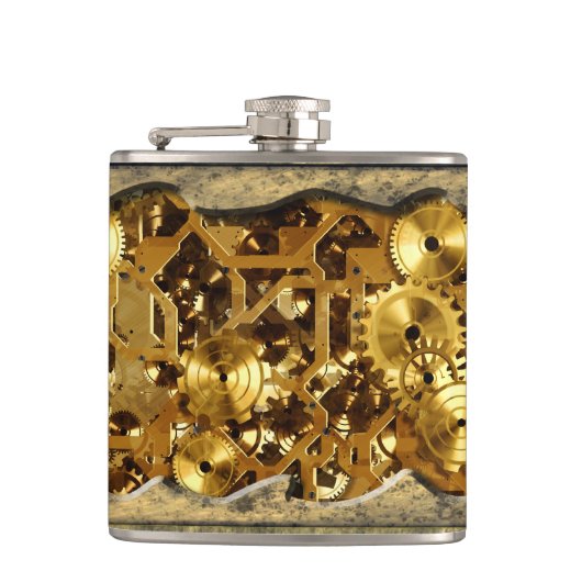 Radical Steampunk 10 Wrapped Flask Flachmann (Vorderseite)