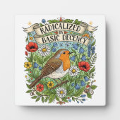 Radicalized by Basic Decency Aesthetic Art Bird Fotoplatte (Vorderseite)