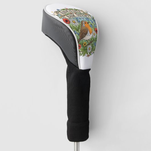 Radicalized by Basic Decency Aesthetic Art Bird Golf Headcover (angewinkelt)