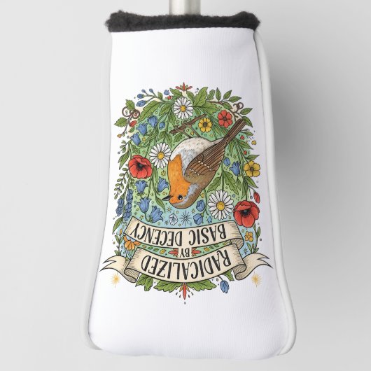 Radicalized by Basic Decency Aesthetic Art Bird Golf Headcover (Rotieren 90)