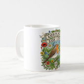 Radicalized by Basic Decency Aesthetic Art Bird Kaffeetasse (Vorderseite Links)