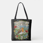 Radicalized by Basic Decency Aesthetic Art Bird Tasche (Rückseite)