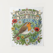 Radicalized by Basic Decency Aesthetic Art Bird Wandteppich (Vorderseite)