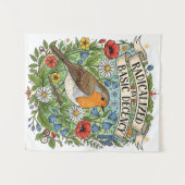 Radicalized by Basic Decency Aesthetic Art Bird Wandteppich (Vorderseite (Horizontal))