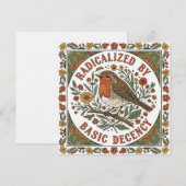 Radicalized by Basic Decency Bird Illustration  Einladung (Vorne/Hinten)