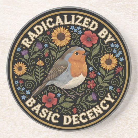 Radicalized by Basic Decency Birds lovers Getränkeuntersetzer (Vorne)