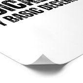 Radicalized By Basic Decency Funny Social Democrac Poster (Ecke)