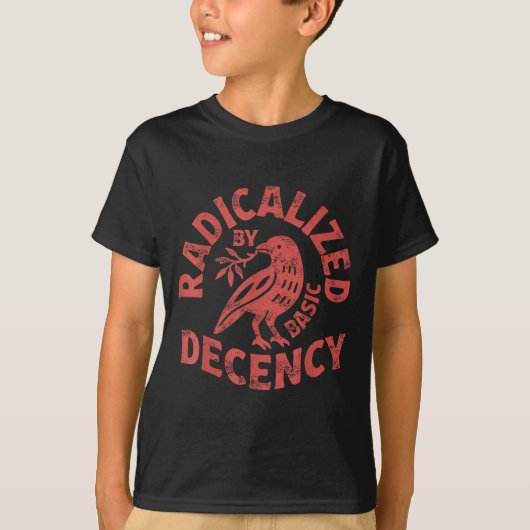 Radicalized By Basic Decency Resist Boho Floral Wo T-Shirt (Vorderseite)