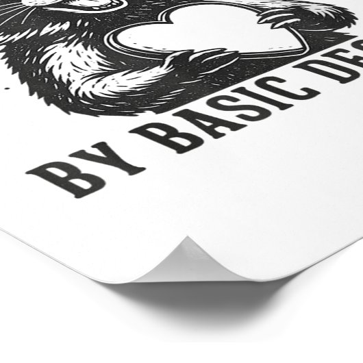 Radicalized By Basic Decency Resistance Funny Racc Poster (Ecke)