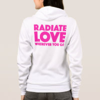 Radiere Liebe, wo immer du Zitat magenta White