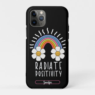 Radierposition   Farbiger Regenbogen und Blume Case-Mate iPhone Hülle