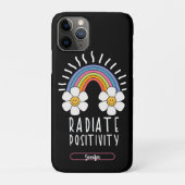 Radierposition | Farbiger Regenbogen und Blume Case-Mate iPhone Hülle (Rückseite)