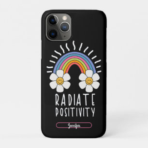 Radierposition   Farbiger Regenbogen und Blume Case-Mate iPhone Hülle