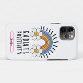 Radierposition | Farbiger Regenbogen und Blume Case-Mate iPhone Hülle (Rückseite (Horizontal))