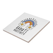 Radierposition | Farbiger Regenbogen und Blume Fliese (Seite)