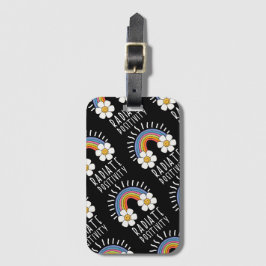 Radierposition | Farbiger Regenbogen und Blume Gepäckanhänger