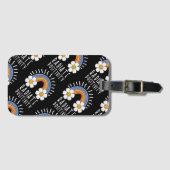 Radierposition | Farbiger Regenbogen und Blume Gepäckanhänger (Vorderseite (Horizontal))