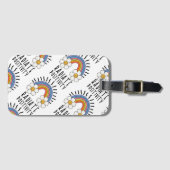 Radierposition | Farbiger Regenbogen und Blume Gepäckanhänger (Vorderseite (Horizontal))