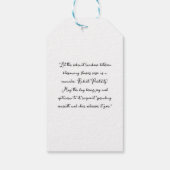 Radierposition | Farbiger Regenbogen und Blume Geschenkanhänger (Rückseite)