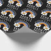 Radierposition | Farbiger Regenbogen und Blume Geschenkpapier (Ecke)