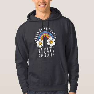 Radierposition Farbiger Regenbogen und Blume Hoodie