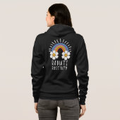 Radierposition | Farbiger Regenbogen und Blume Hoodie (Schwarz voll)