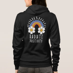 Radierposition   Farbiger Regenbogen und Blume Hoodie