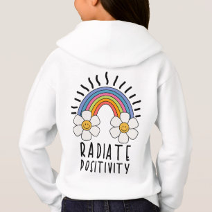 Radierposition Farbiger Regenbogen und Blume Hoodie