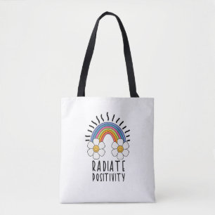 Radierposition Farbiger Regenbogen und Blume Tasche