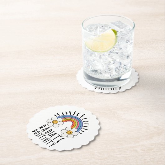 Radierposition | Farbiger Regenbogen und Blume Untersetzer (Vor Ort)