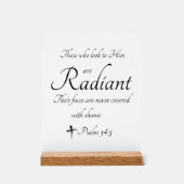 Radierung in Him Akryllisches Schild mit Holzblock (Vorderseite)