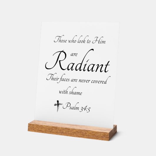 Radierung in Him Akryllisches Schild mit Holzblock (Winkel)