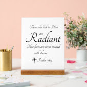 Radierung in Him Akryllisches Schild mit Holzblock (Hochzeit)