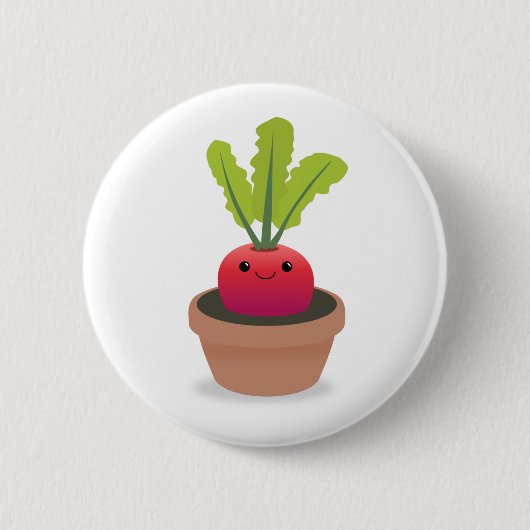 Radieschen Button (Vorderseite)