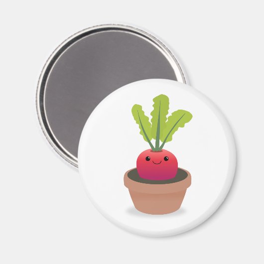 Radieschen Magnet (Vorderseite/Rückseite)