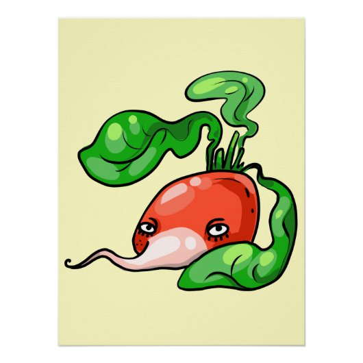 Radieschen radish poster (Vorderseite)