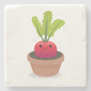 Radieschen Steinuntersetzer