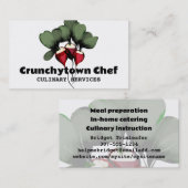 Radieskarten für pflanzlichen Koch Catering Visitenkarte (Vorne/Hinten)