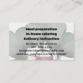 Radieskarten für pflanzlichen Koch Catering Visitenkarte (Rückseite)