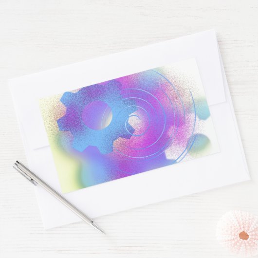 radikal Abstrakt Rechteckiger Aufkleber (Umschlag)