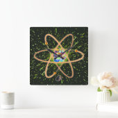 Radikal Atomisch Quadratische Wanduhr (Zuhause)