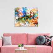 Radikale Art 4 Wrapped Canvas Leinwanddruck (Insitu (Wohnzimmer))