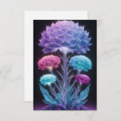 Radikale Botanicals: Neon and Pastel Bloom Art Dankeskarte (Vorne/Hinten)