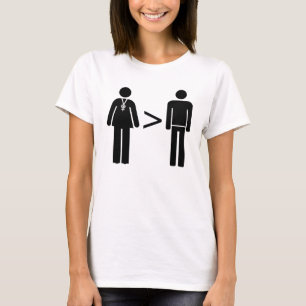 Radikale Feministin, Frauen sind größer als Män T-Shirt