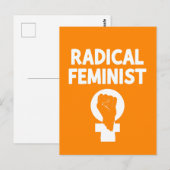 Radikale Feministin Postkarte (Vorne/Hinten)