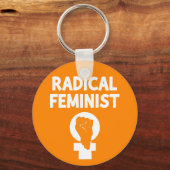 Radikale Feministin Schlüsselanhänger (Rückseite)