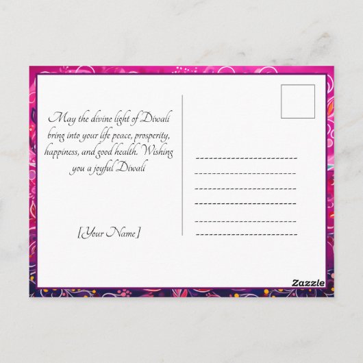 Radikale Festlichkeiten: Dazecore-Feiern Postkarte (Rückseite)