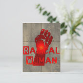 Radikale Frau Postkarte (Stehend Vorderseite)